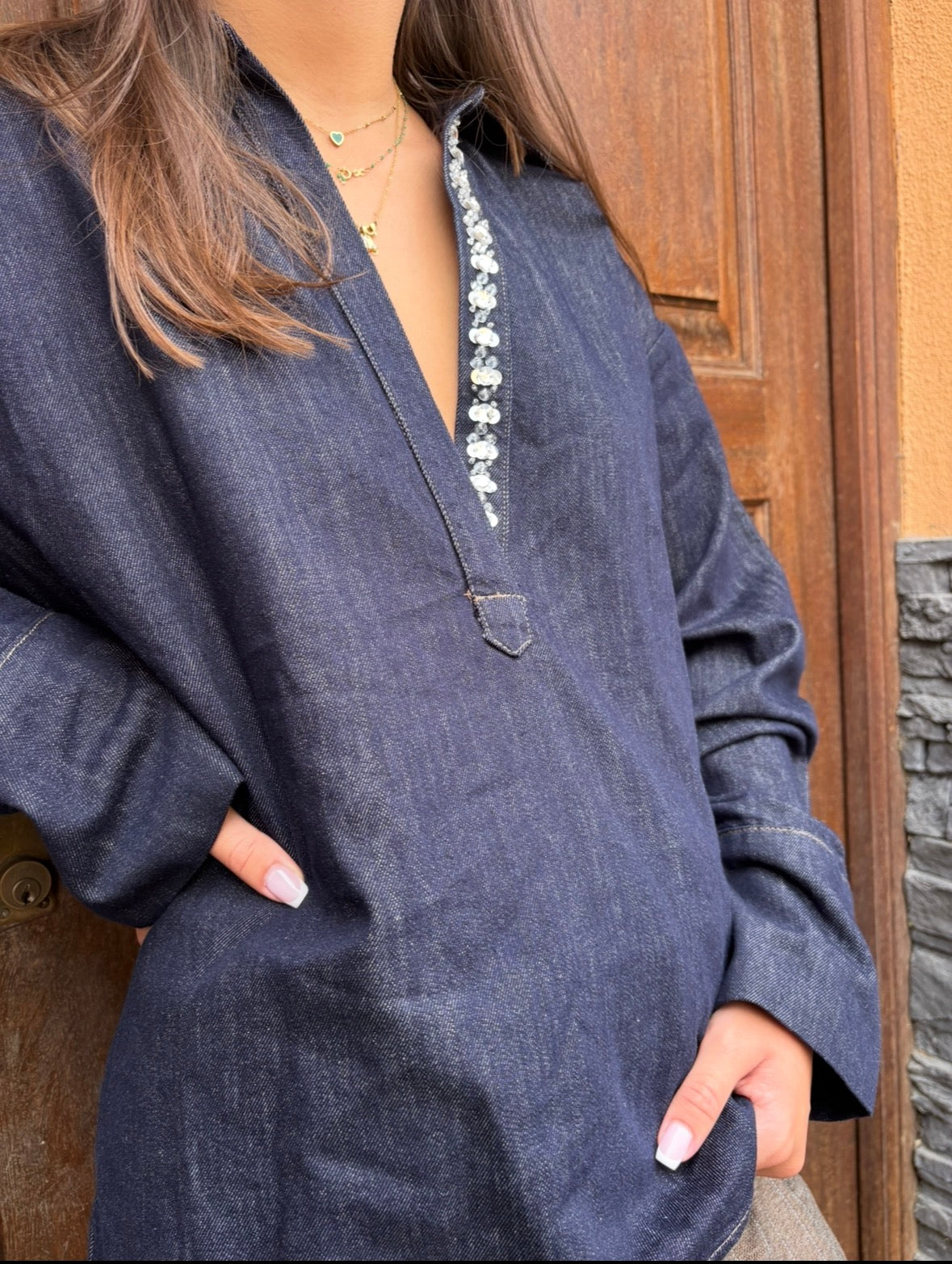 Tunic Denim Brodée