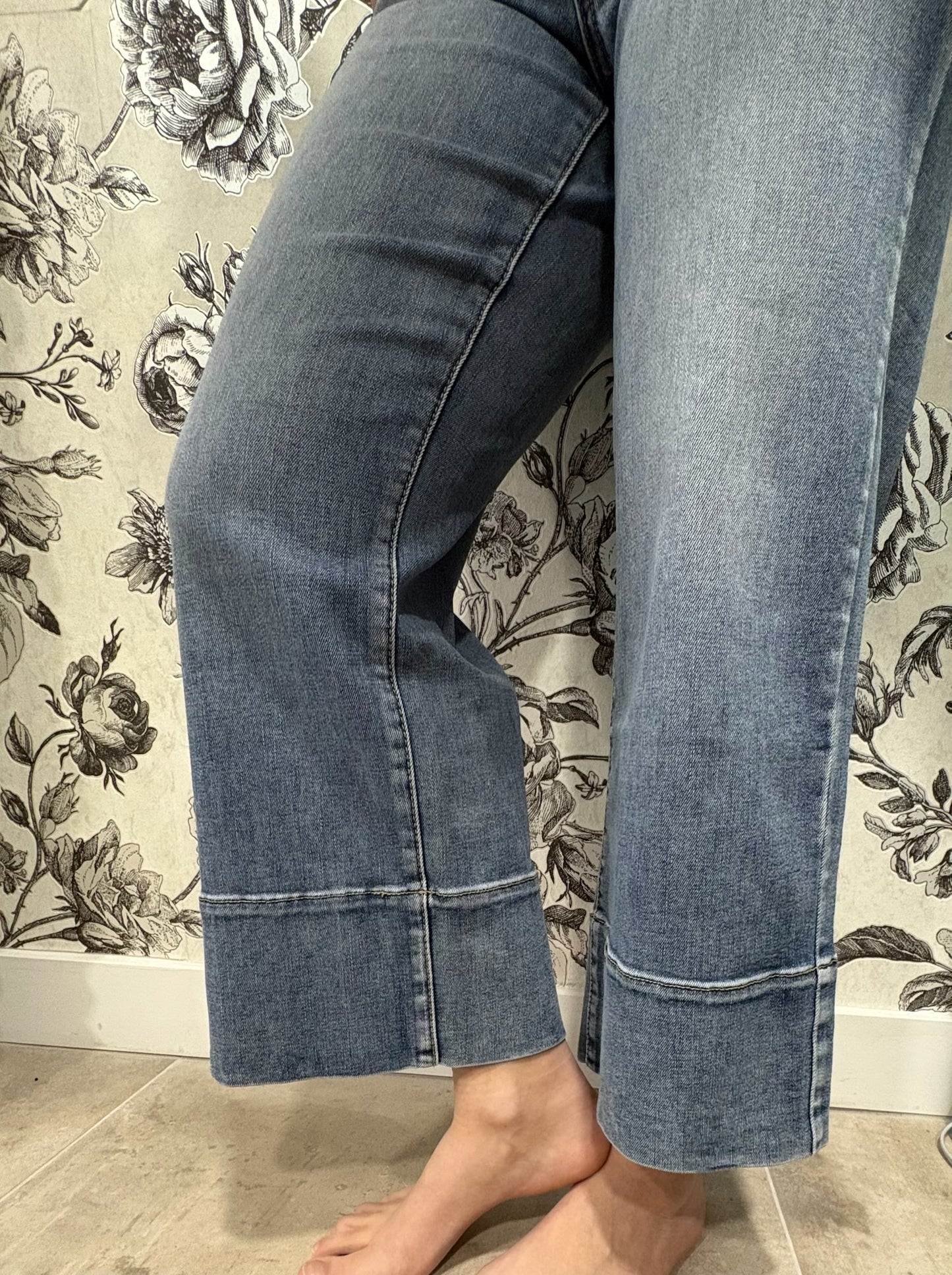 Jean large taille haute