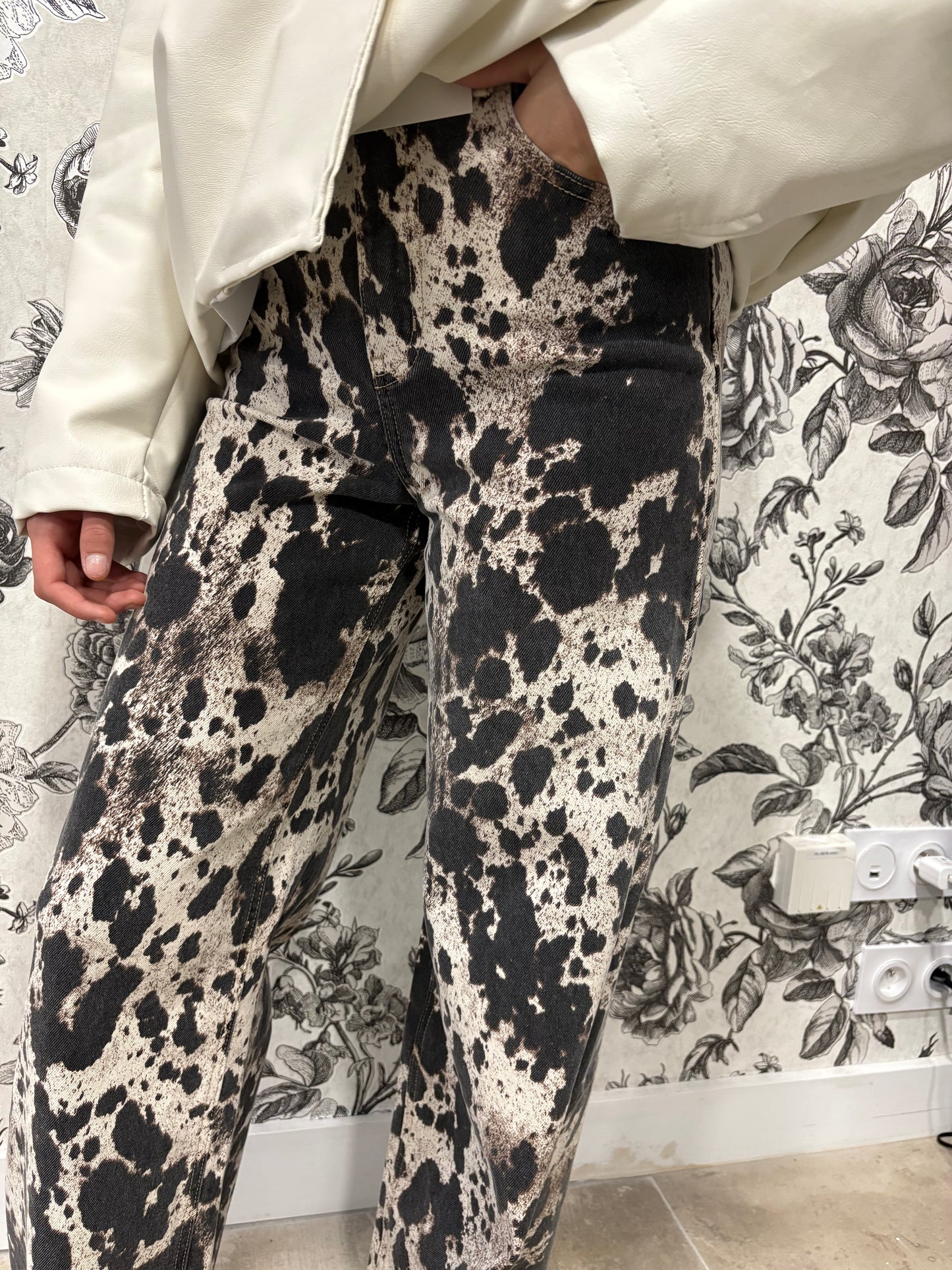 Pantalon large vachette