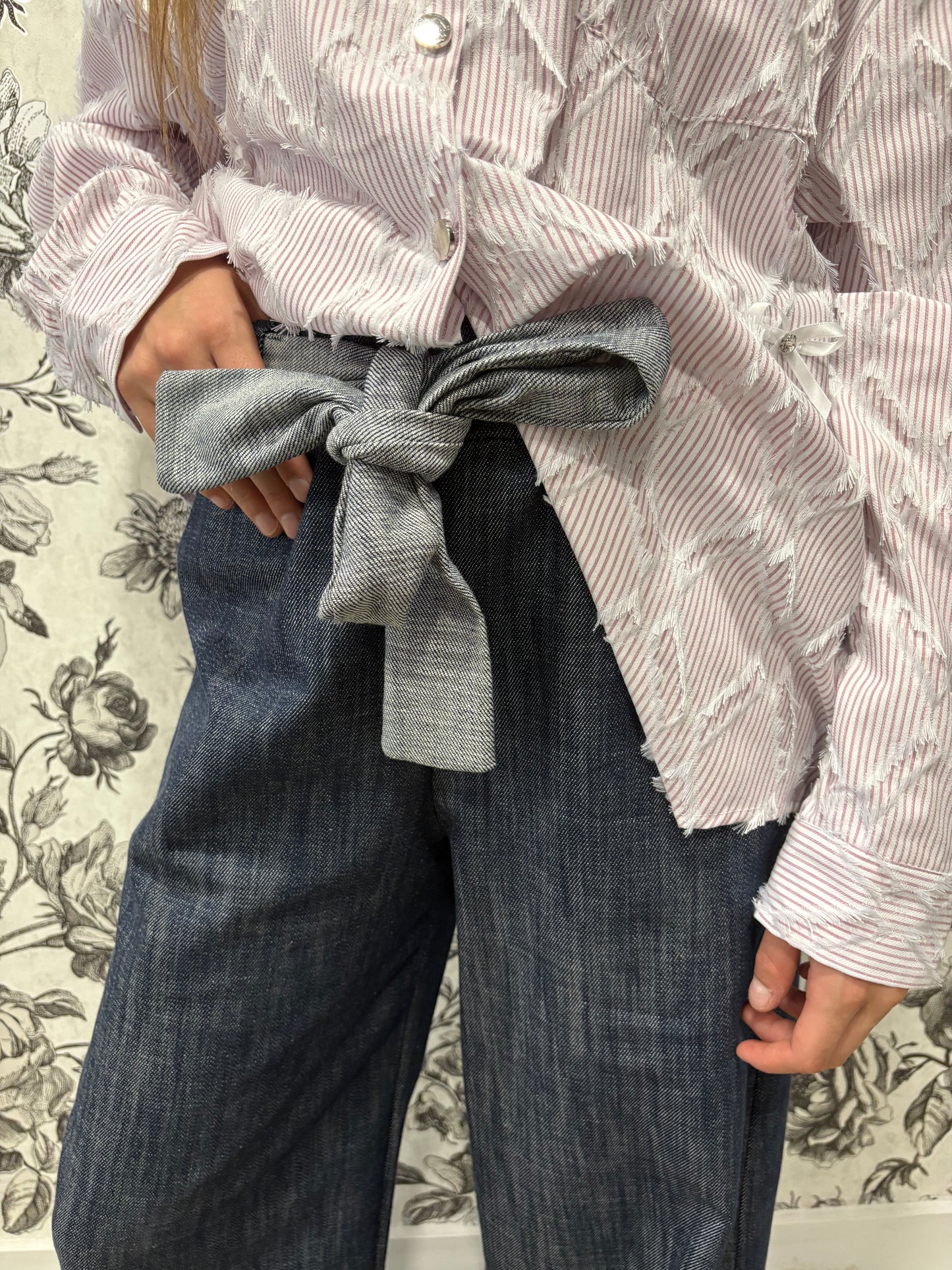 Denim large usé