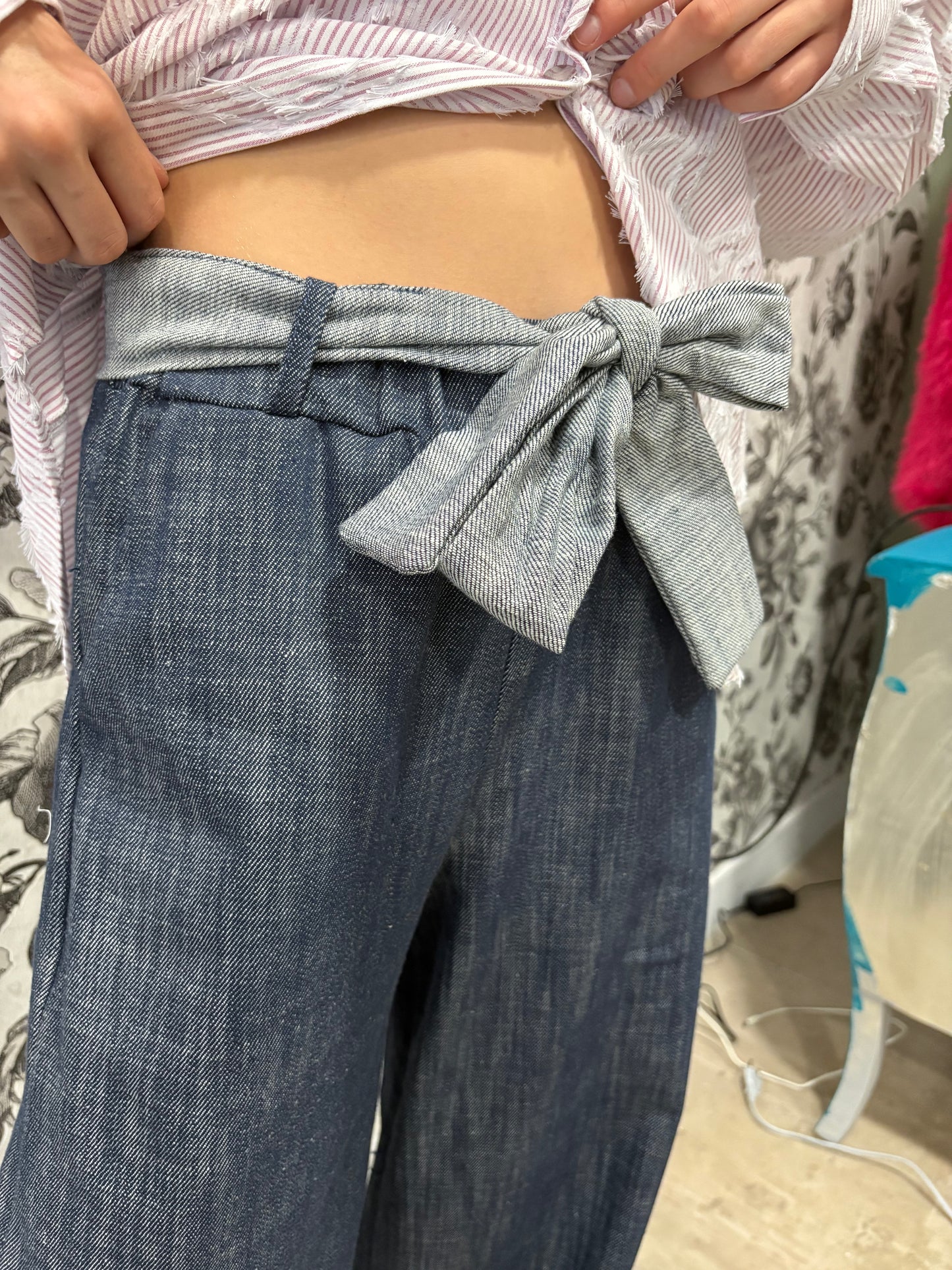Denim large usé