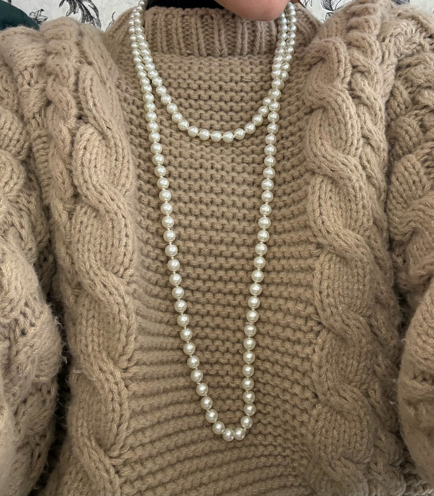 Collier long à perle