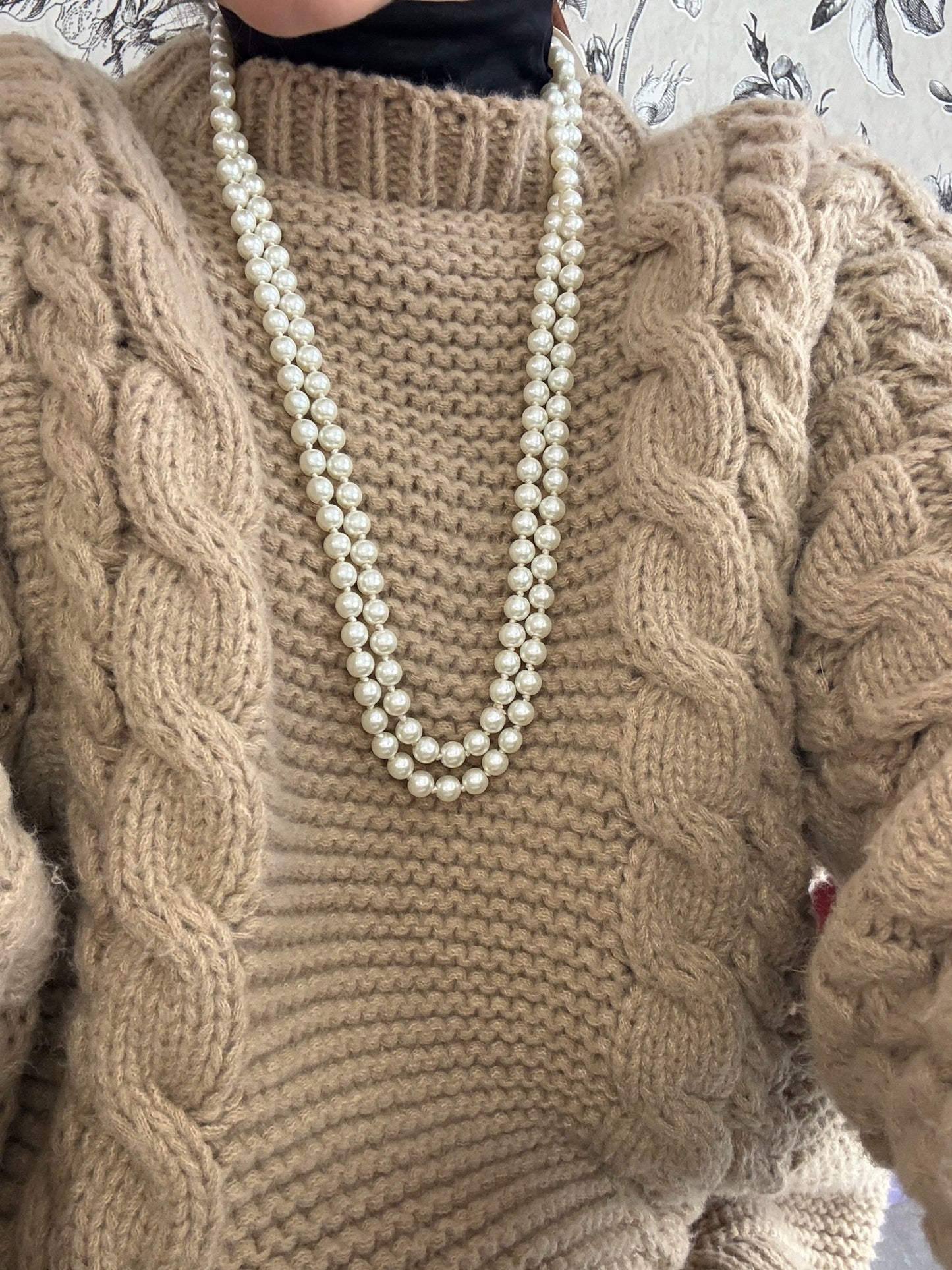 Collier long à perle