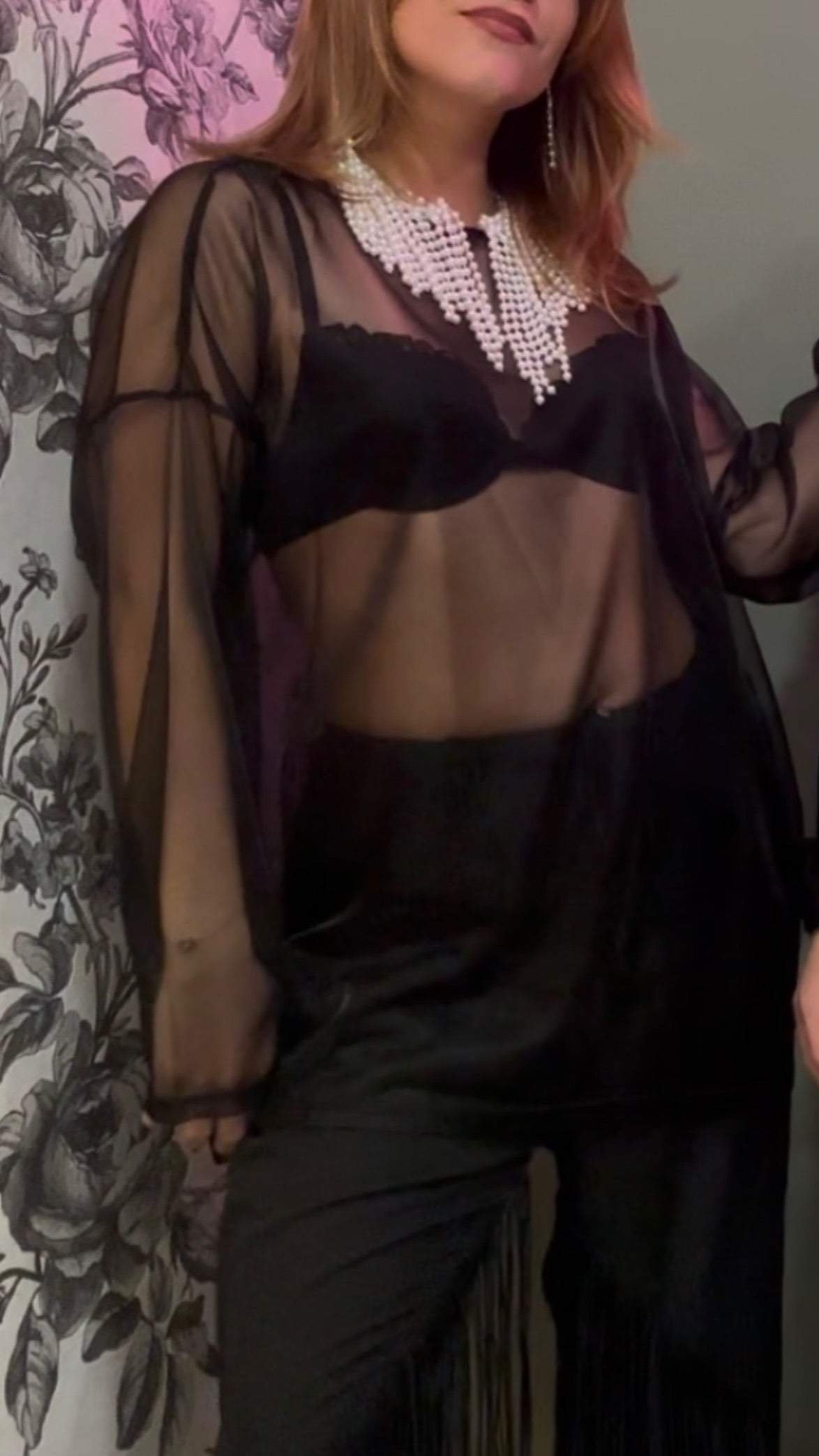 Collier col à perles
