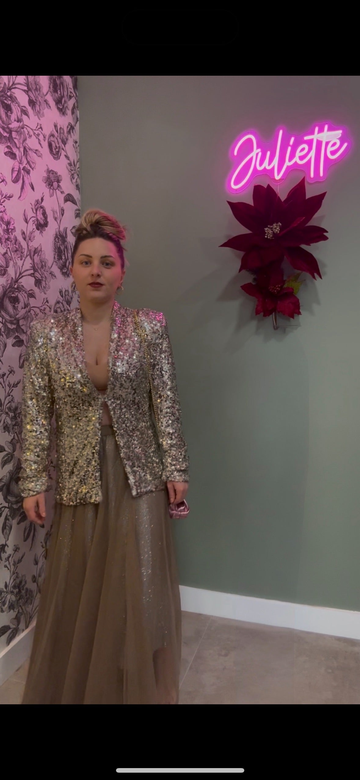 Veste tailleur à sequin