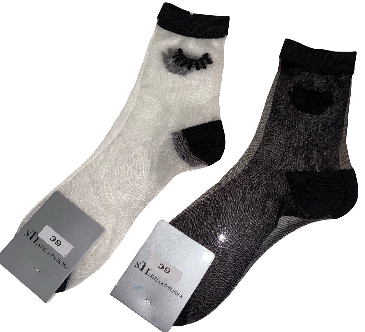 Chaussette transparente