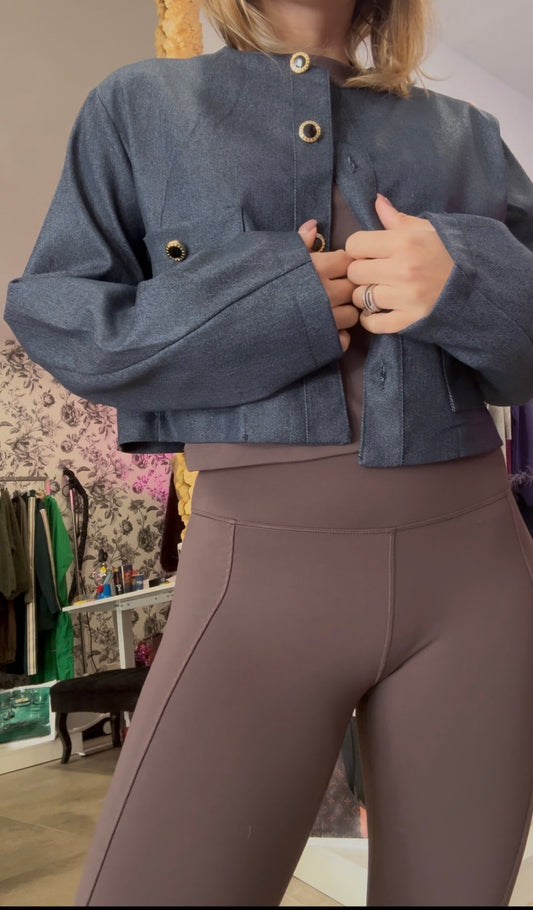 Veste courte denim chic