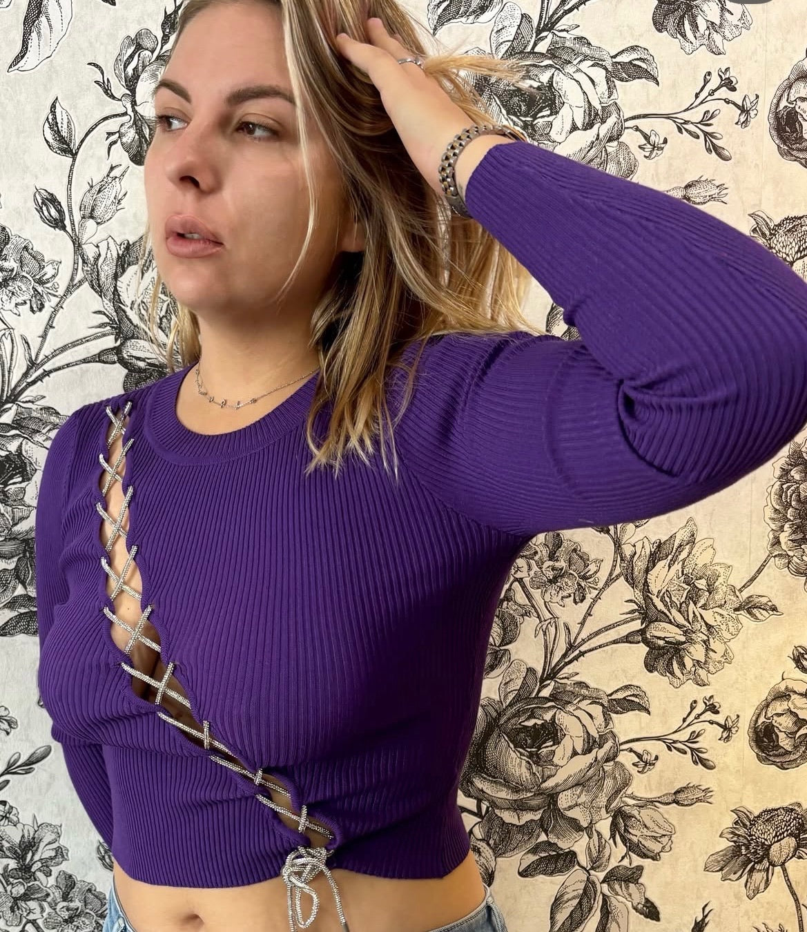 Haut tressé BLING-BLING